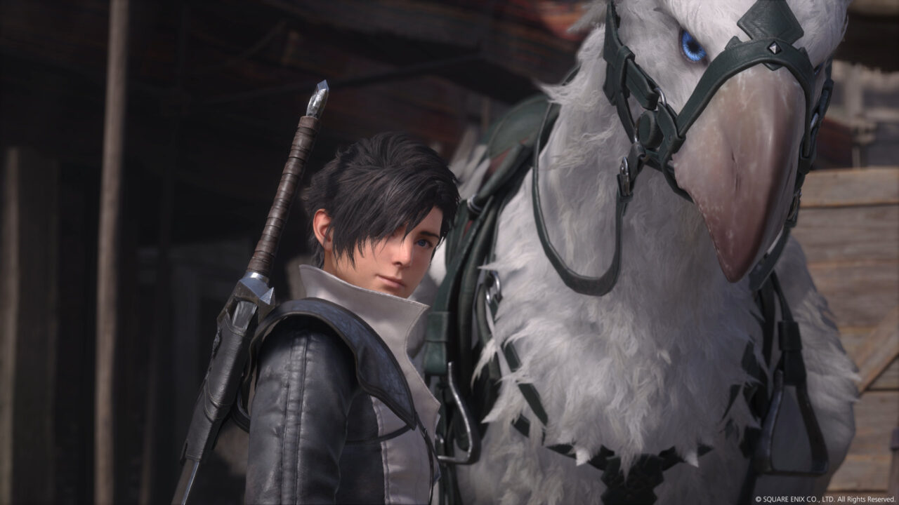 Young Joshua with his white chocobo in Final Fantasy XVI