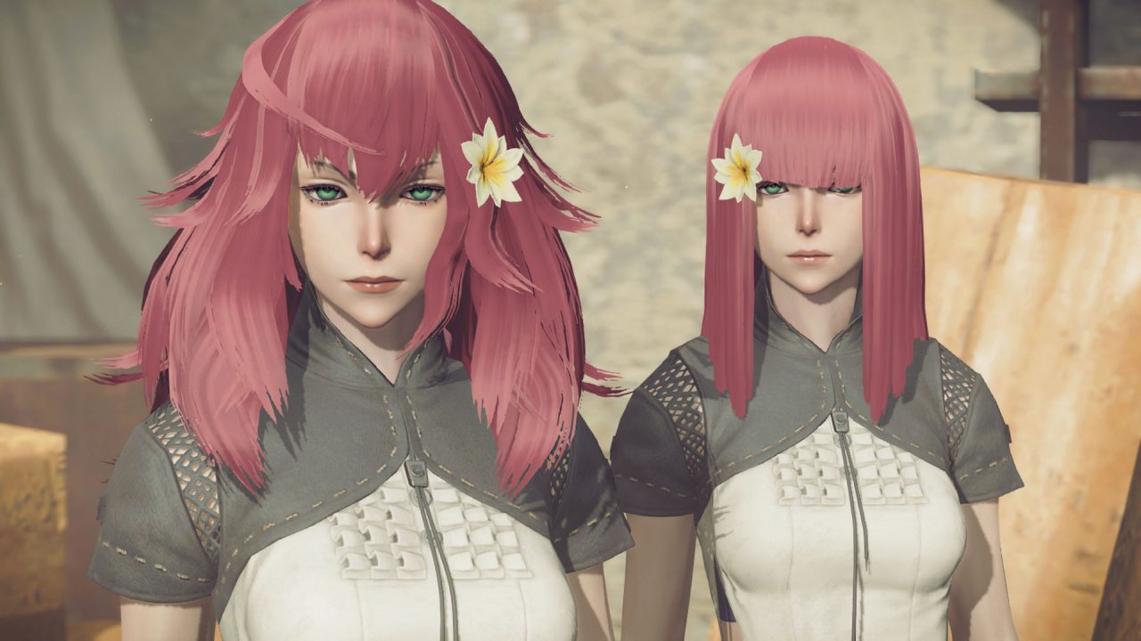 Screenshot of twins Devola and Popola in NieR: Automata