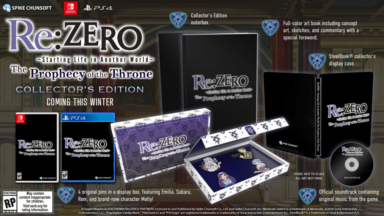 ReZERO Starting Life in Another World The Prophecy of the Throne Cover Art Collectors Edition