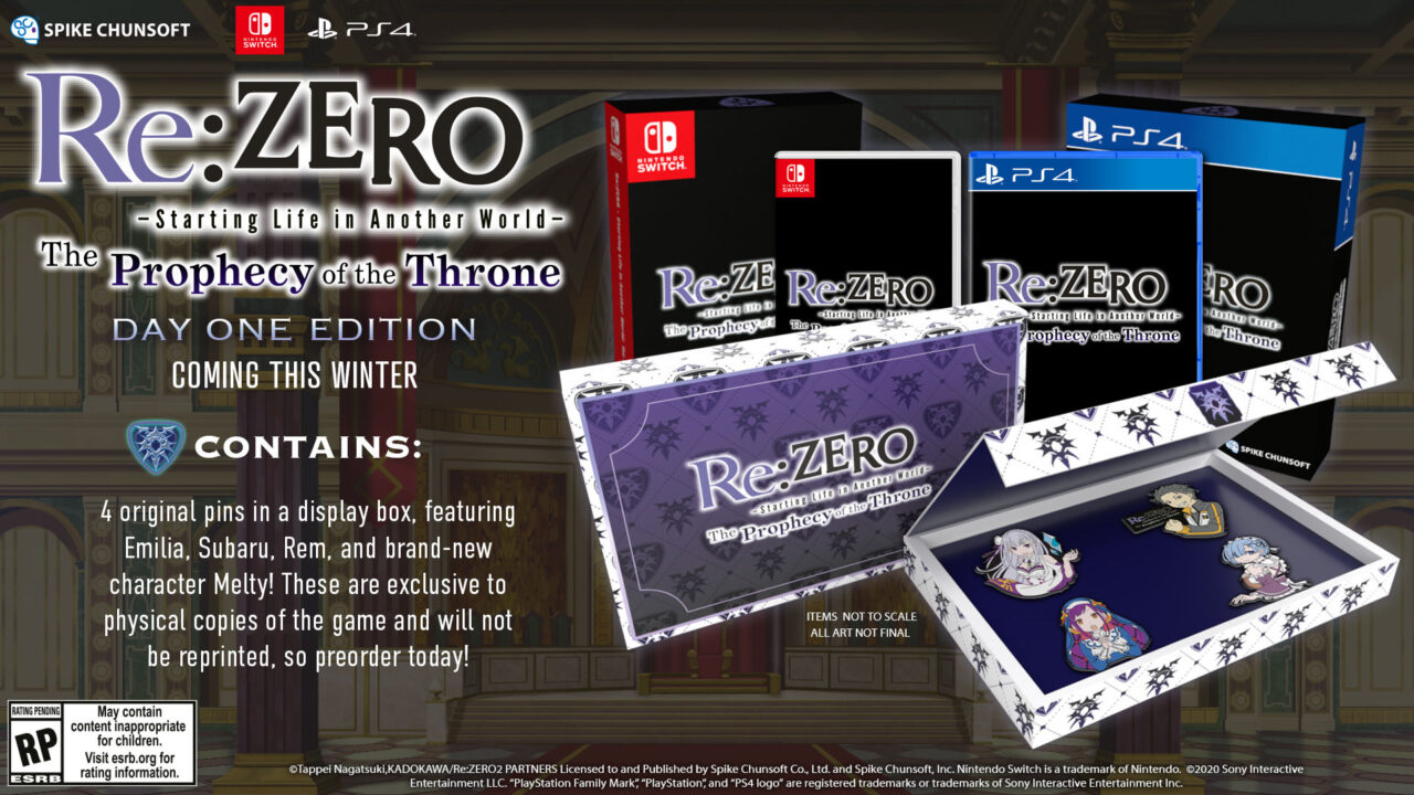 ReZERO Starting Life in Another World The Prophecy of the Throne Cover Art Day One Edition