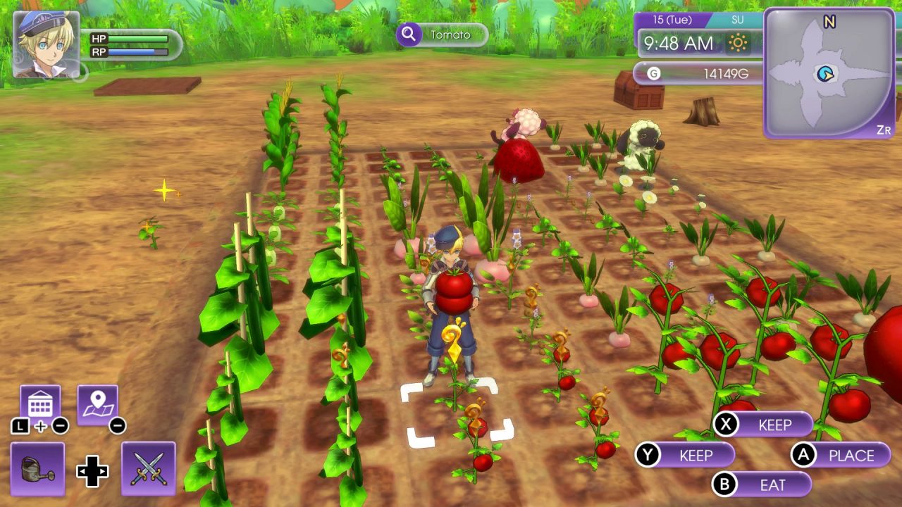 Rune Factory 5 Screenshot  of crop farming