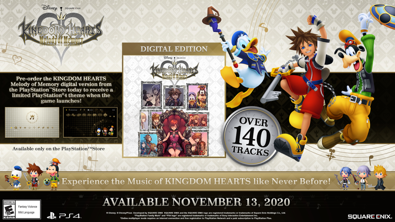 Kingdom Hearts Melody of Memory Receives PS4 Theme Pre-Order Bonus | RPGFan