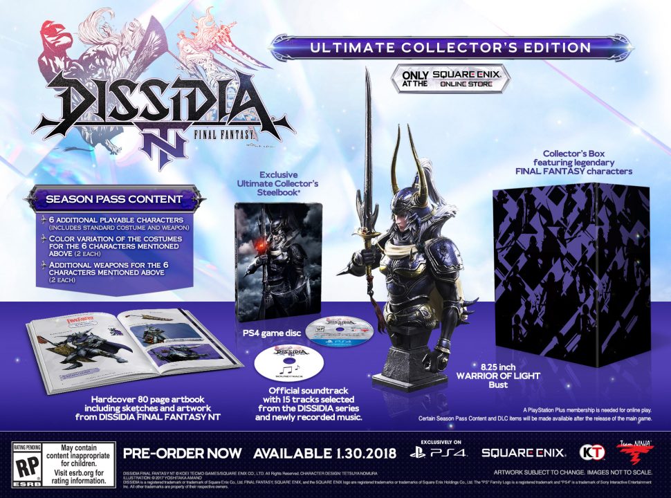 Dissidia Final Fantasy NT Cover Art US Collectors Edition