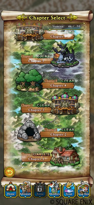 Multiple areas in Dragon Quest Tact.