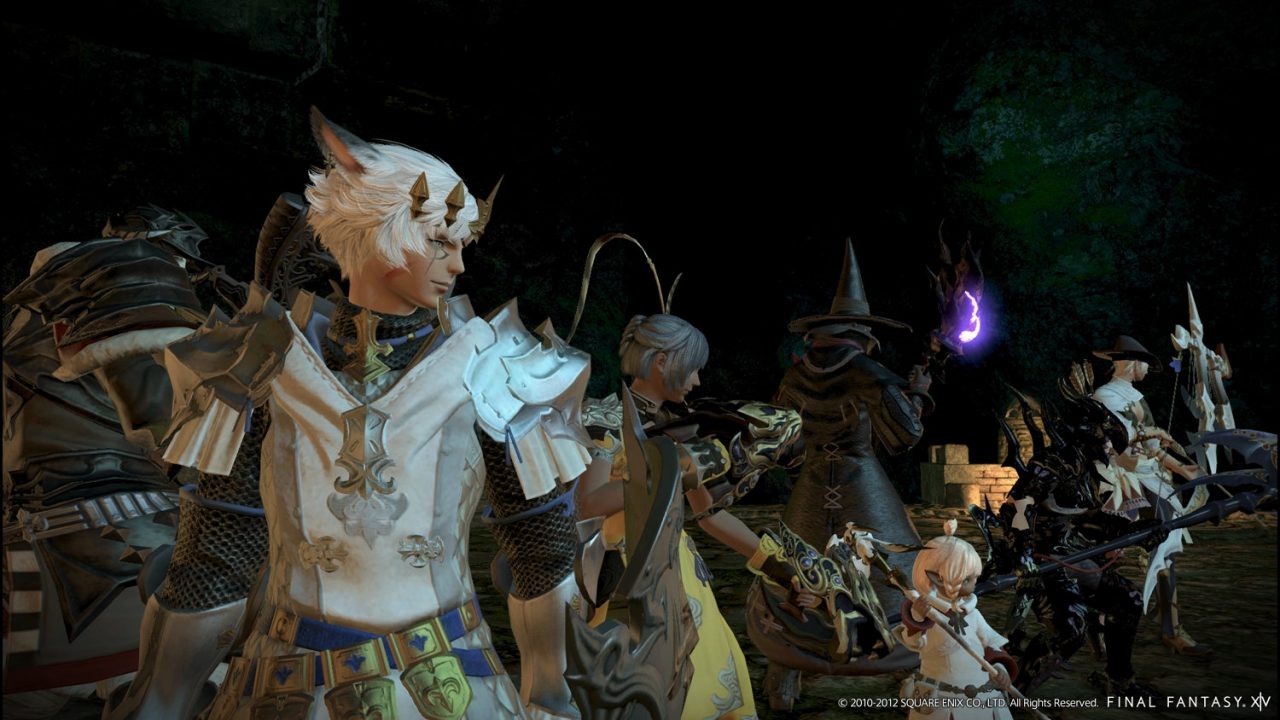 Screenshot of Final Fantasy XIV featuring the artifact armor from A Realm Reborn