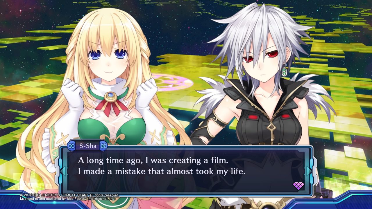 Dialogue scene with Vert and S-Sha, referencing the Spirits Within movie.