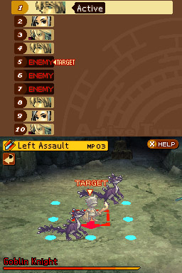 A combat scene in Radiant Historia