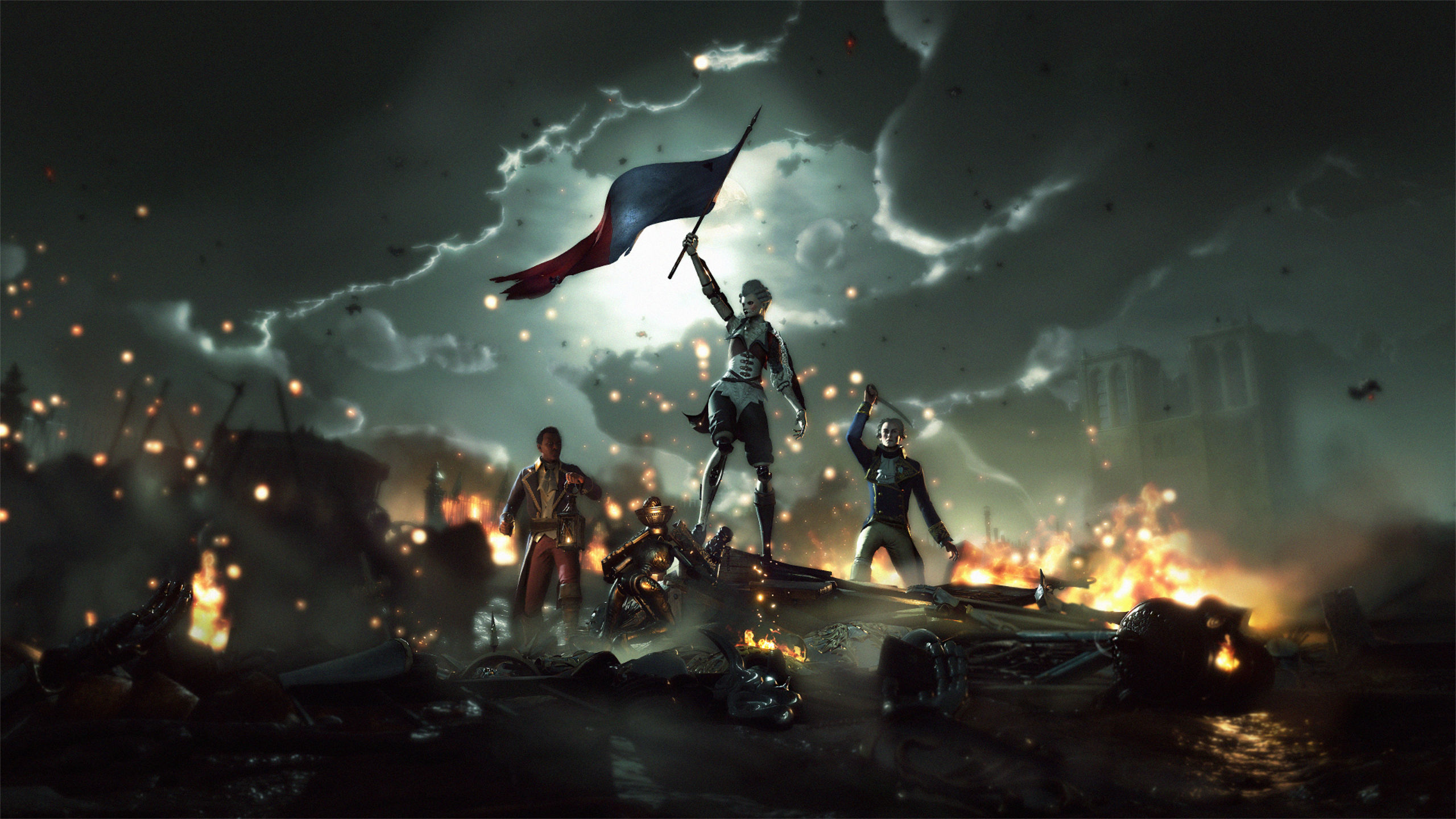 Robots attack during the French Revolution in Steelrising.