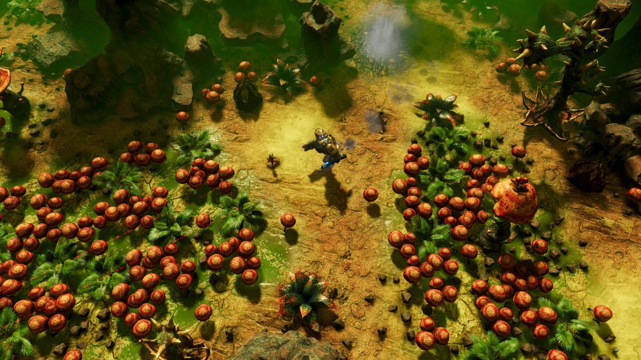 An abundance of greenery in The Riftbreaker