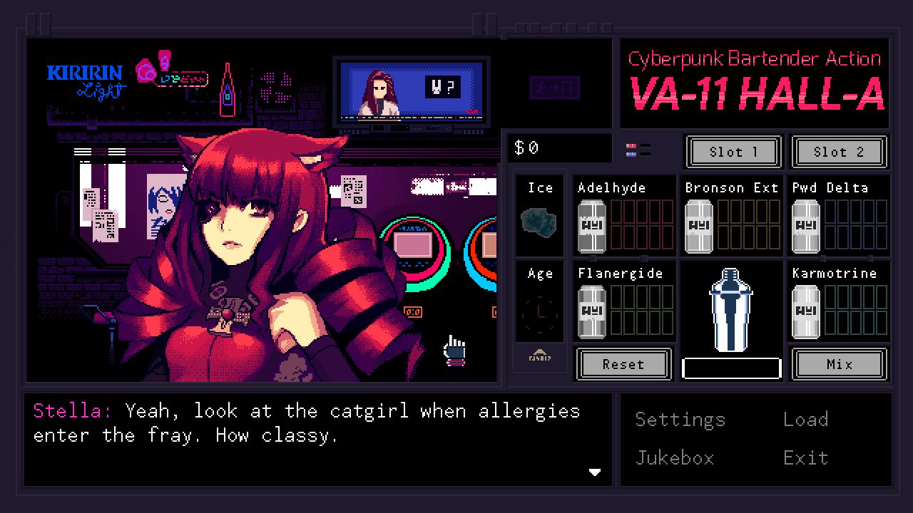 VA 11 HALL A Cyberpunk Bartender Action Screenshot 006