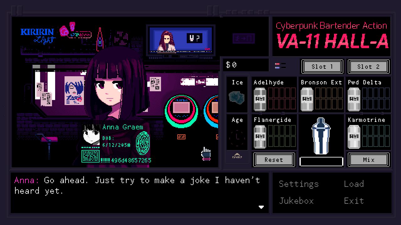 VA 11 HALL A Cyberpunk Bartender Action Screenshot 008