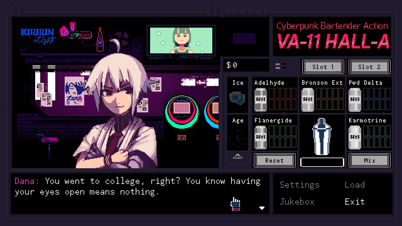 VA 11 HALL A Cyberpunk Bartender Action Screenshot 009