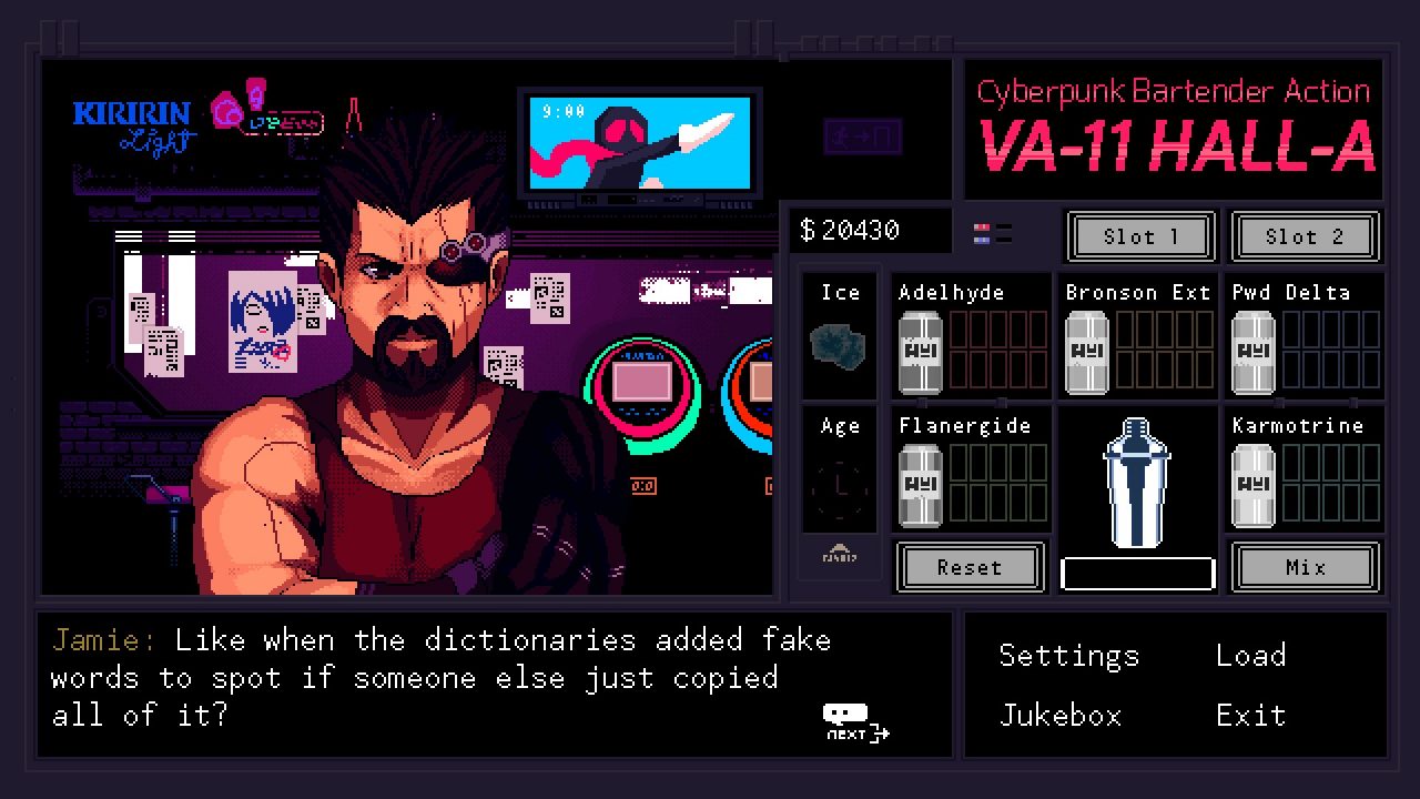 VA 11 HALL A Cyberpunk Bartender Action Screenshot 021