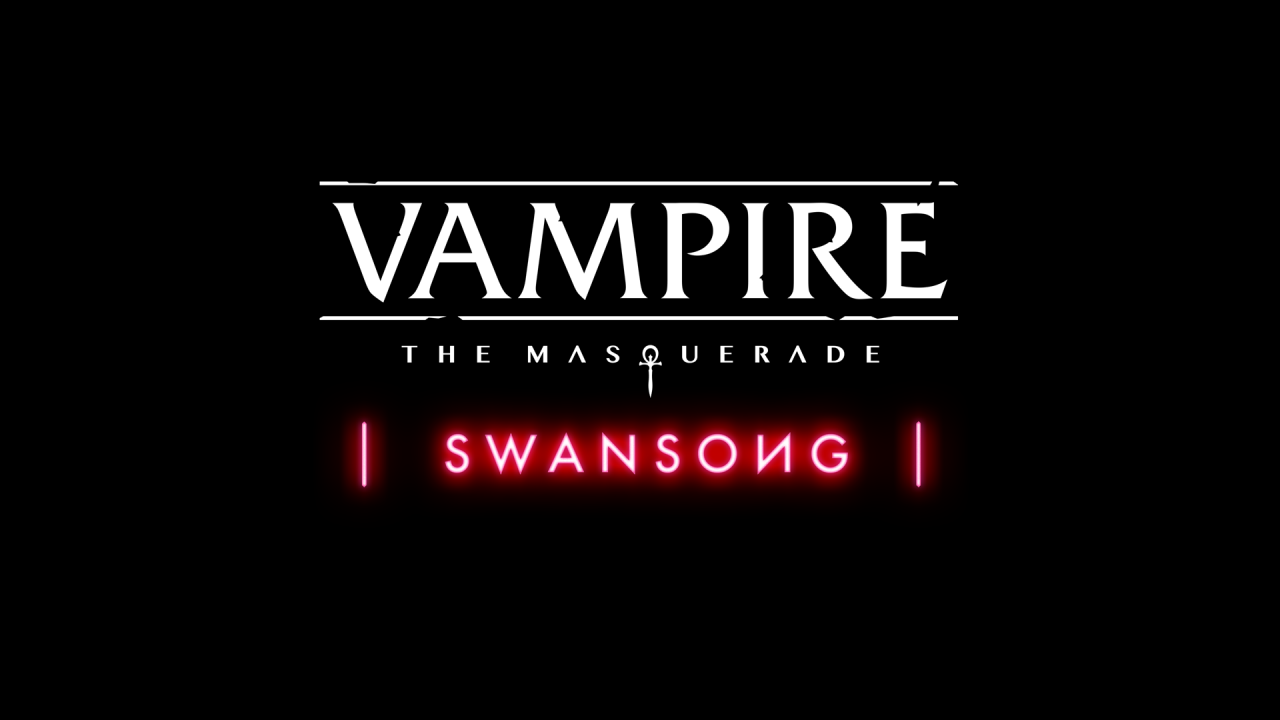 Vampire The Masquerade Swansong Logo Black BG