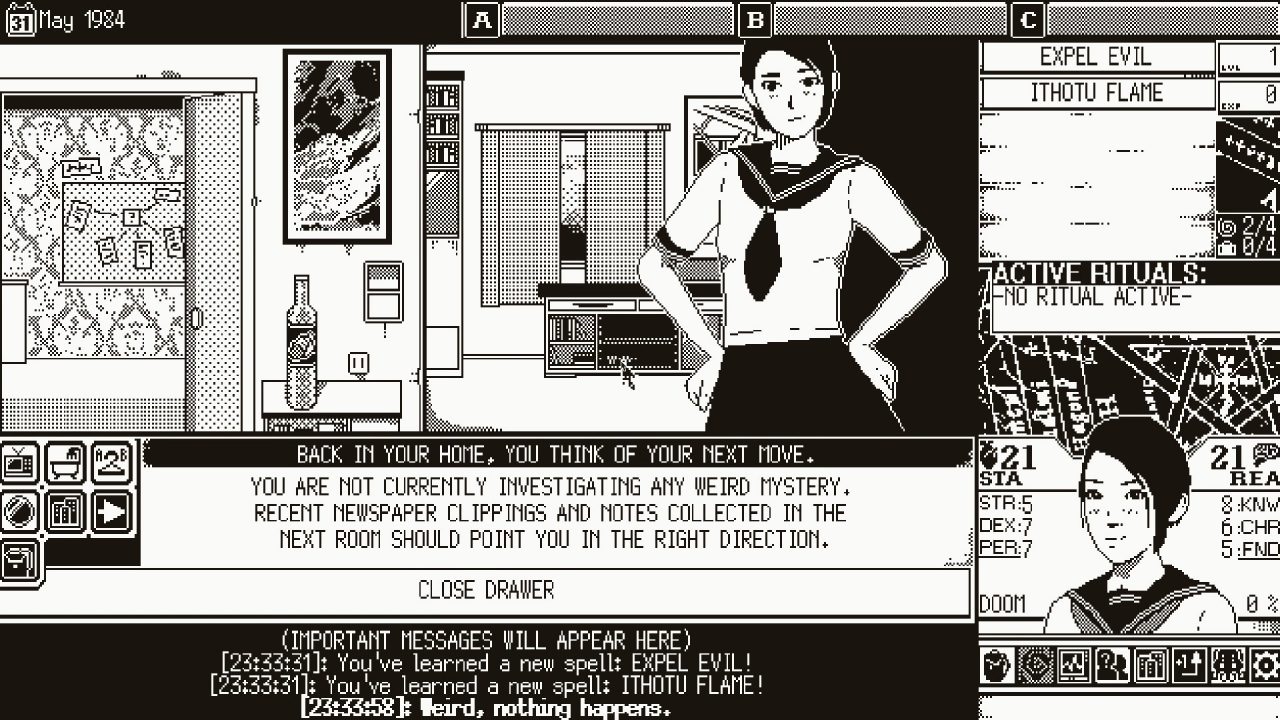 WORLD OF HORROR Screenshot 023