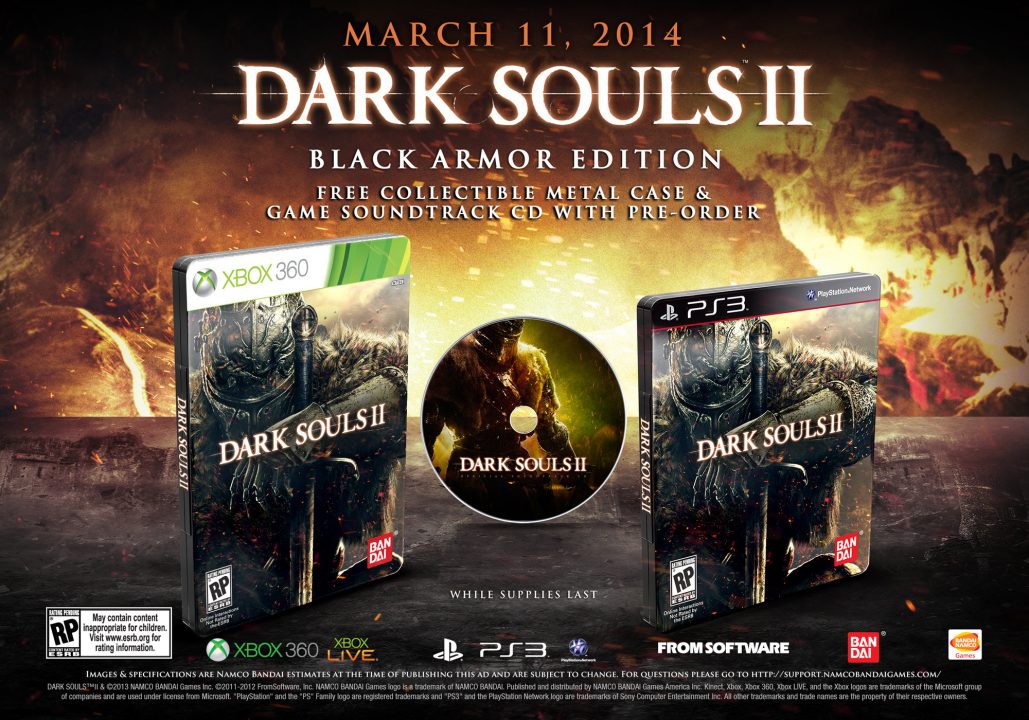 Dark Souls II Cover Art Black Armor Edition