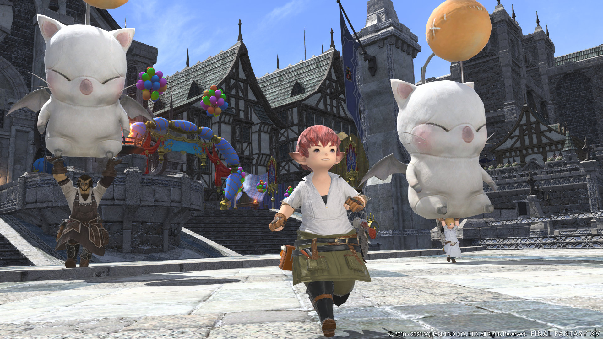 Moogles in Final Fantasy XIV. 