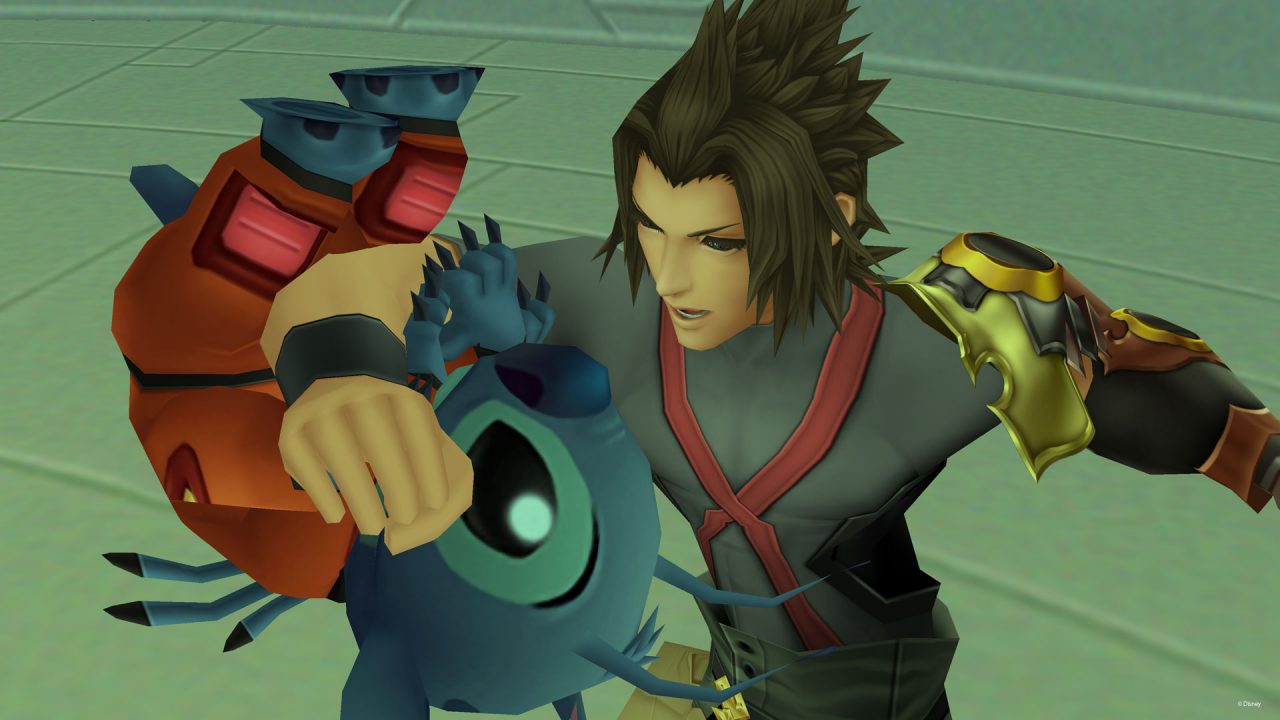 Two men bond deeply in Kingdom Hearts HD 2.5 ReMix.