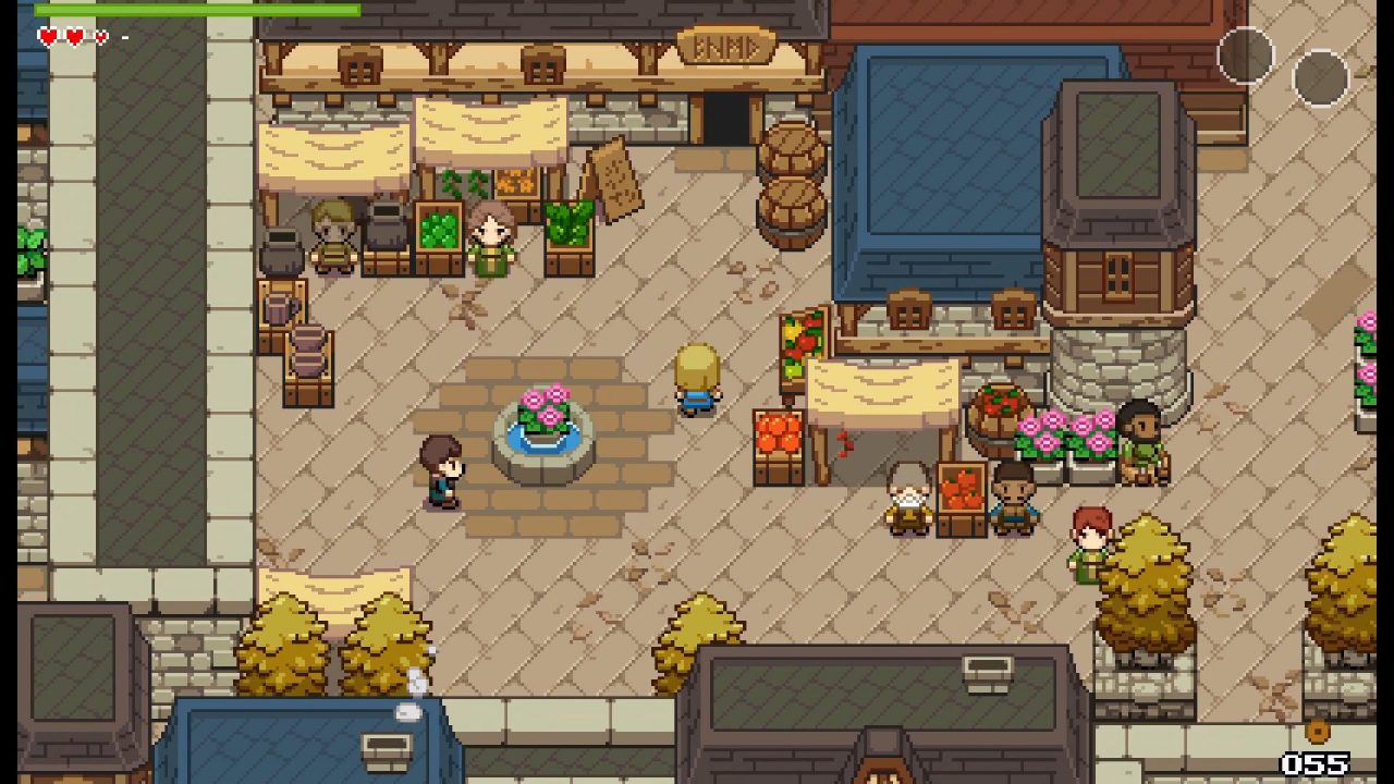 A town complete with stalls, a fountain, and a plaza!