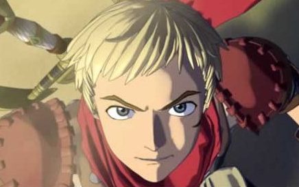 Rogue Galaxy screenshot: Close up as Jaster Rogue stares intensely into the camera