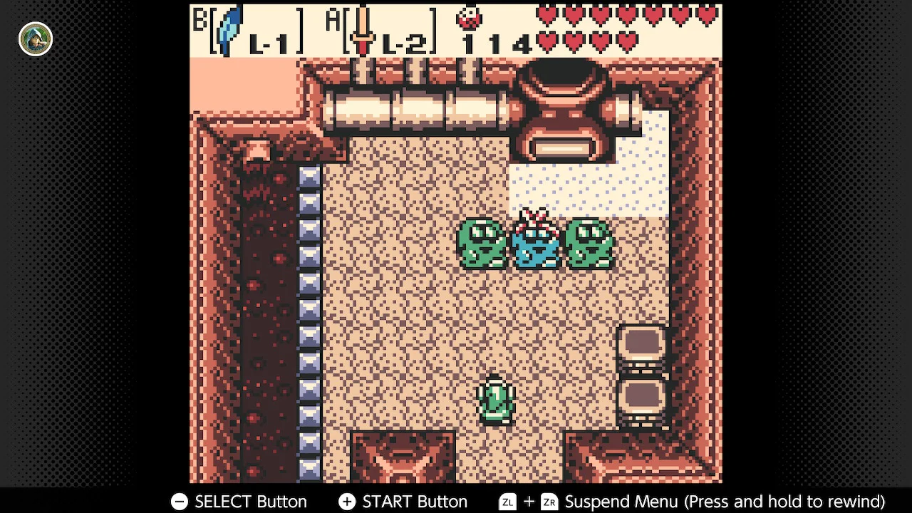 Link enters a building where three Subrosians are busy working in Oracle of Seasons.