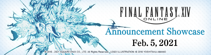 The official logo for FFXIV's February 5 Announcement Showcase.