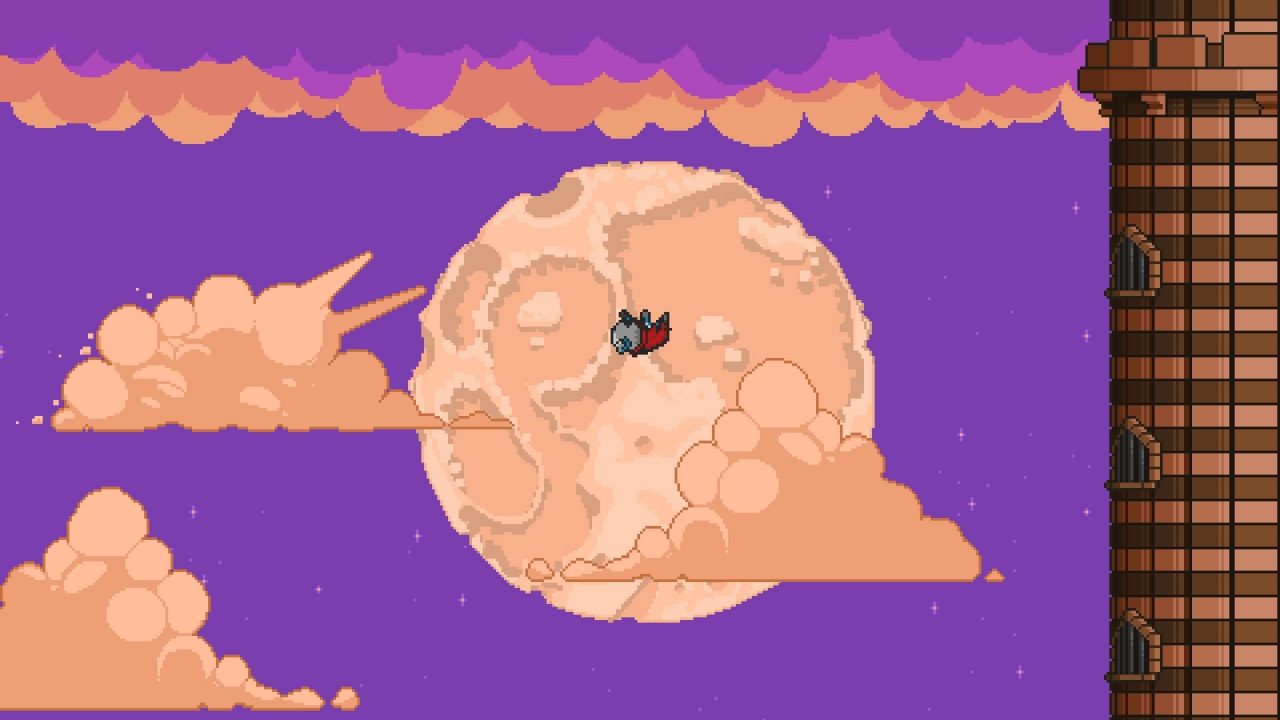The Knight from Good Night, Knight falling from the monster-infested tower.