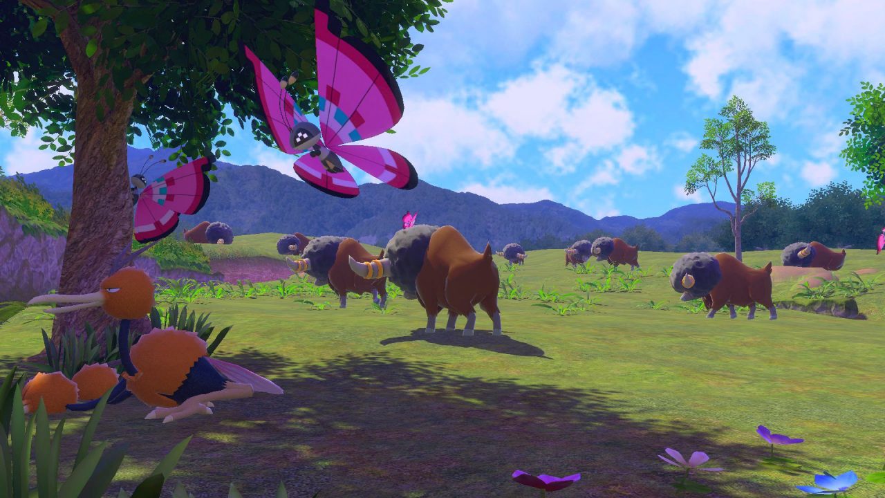 Screenshot From New Pokemon Snap Featuring A Vivillion