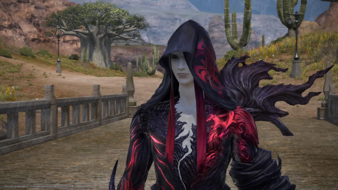 The void-corrupted Orcus, the villain of the Reaper job quests in Final Fantasy XIV.