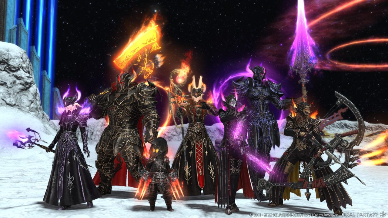 Screenshot From Final Fantasy XIV: Endwalker Patch 6.2 Buried Memory Showing The Pandaemonium Abyssos Tomestone Gear