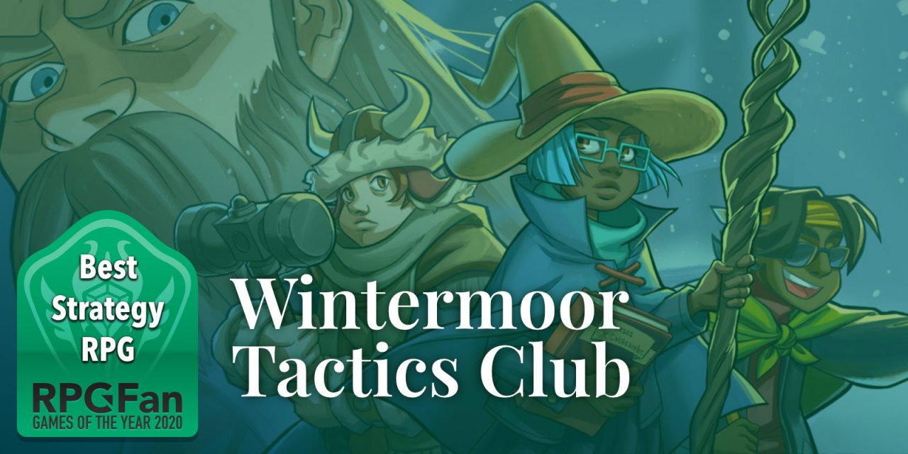 RPGFan Best Strategy RPG 2020 Banner featuring an adventuring party from Wintermoor Tactics Club.