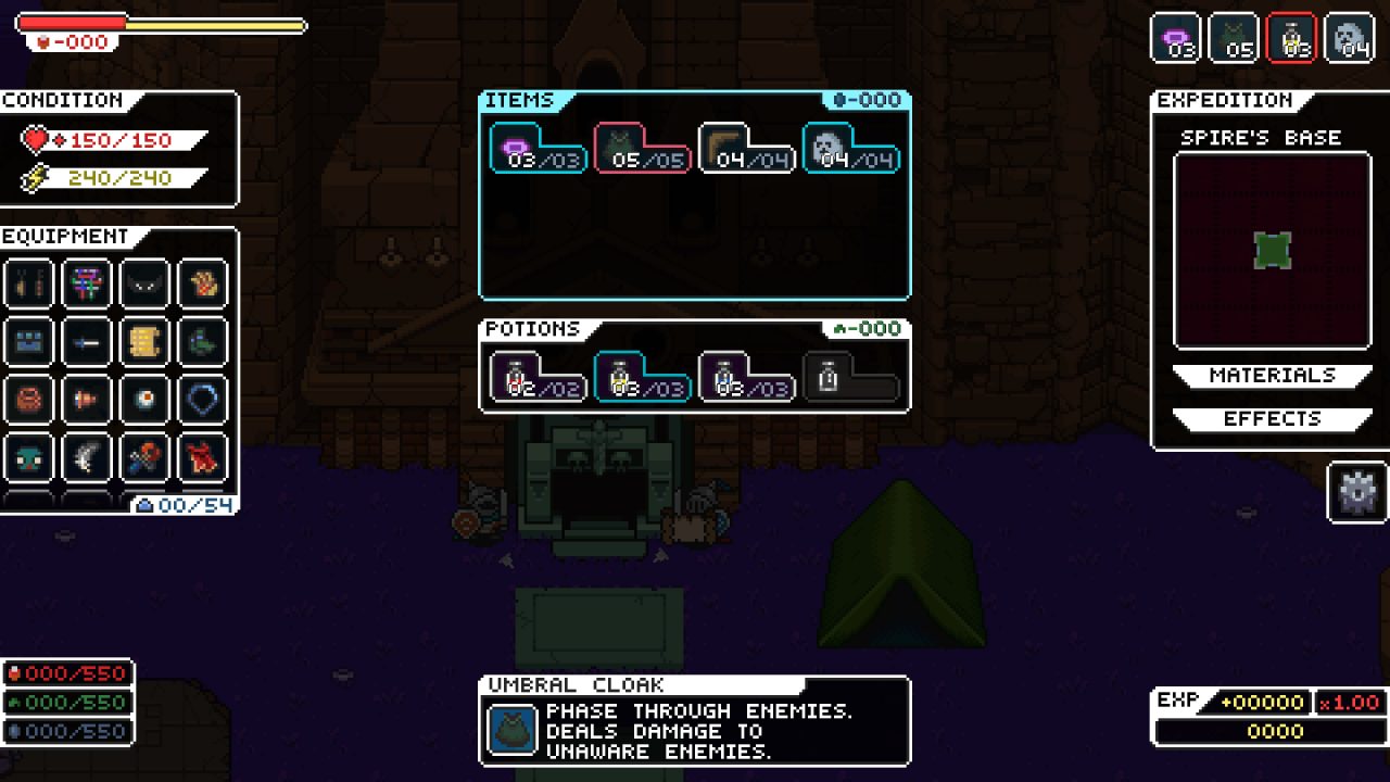 A screenshot showcases the many aspects of Goodnight, Knight's complex UI.