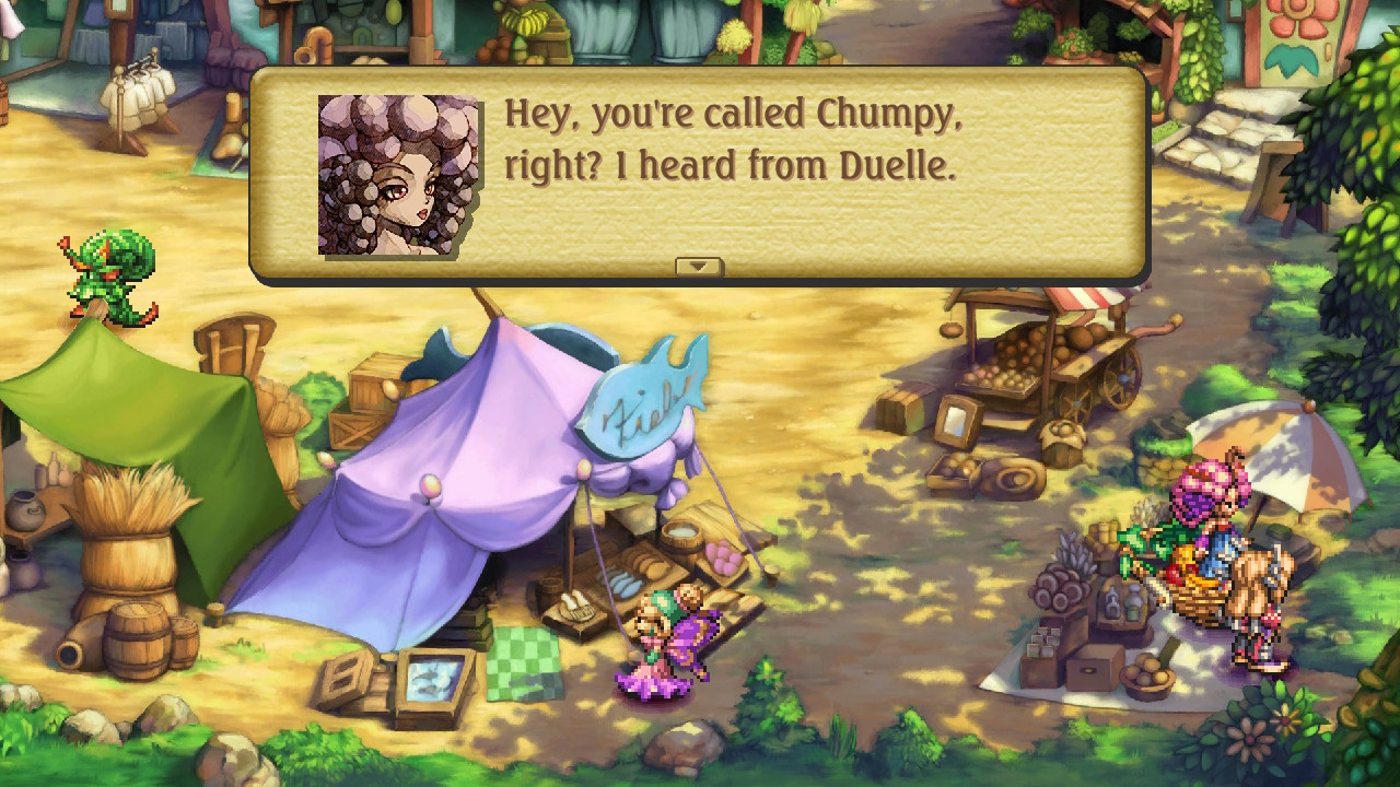A fortune teller with grapes for hair gets the PC's name wrong, or does she?
