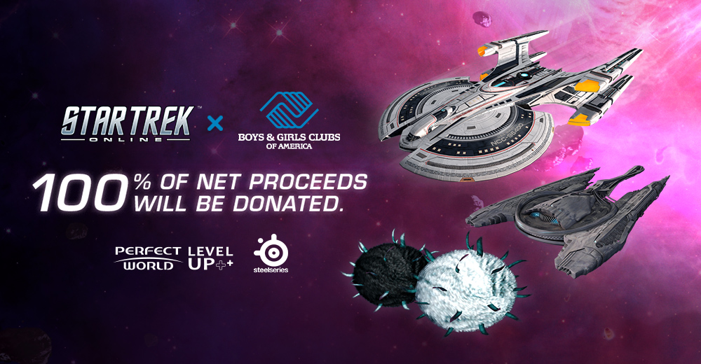 Banner Artwork For Perfect World Level Up Charity Initiative With Star Trek Online