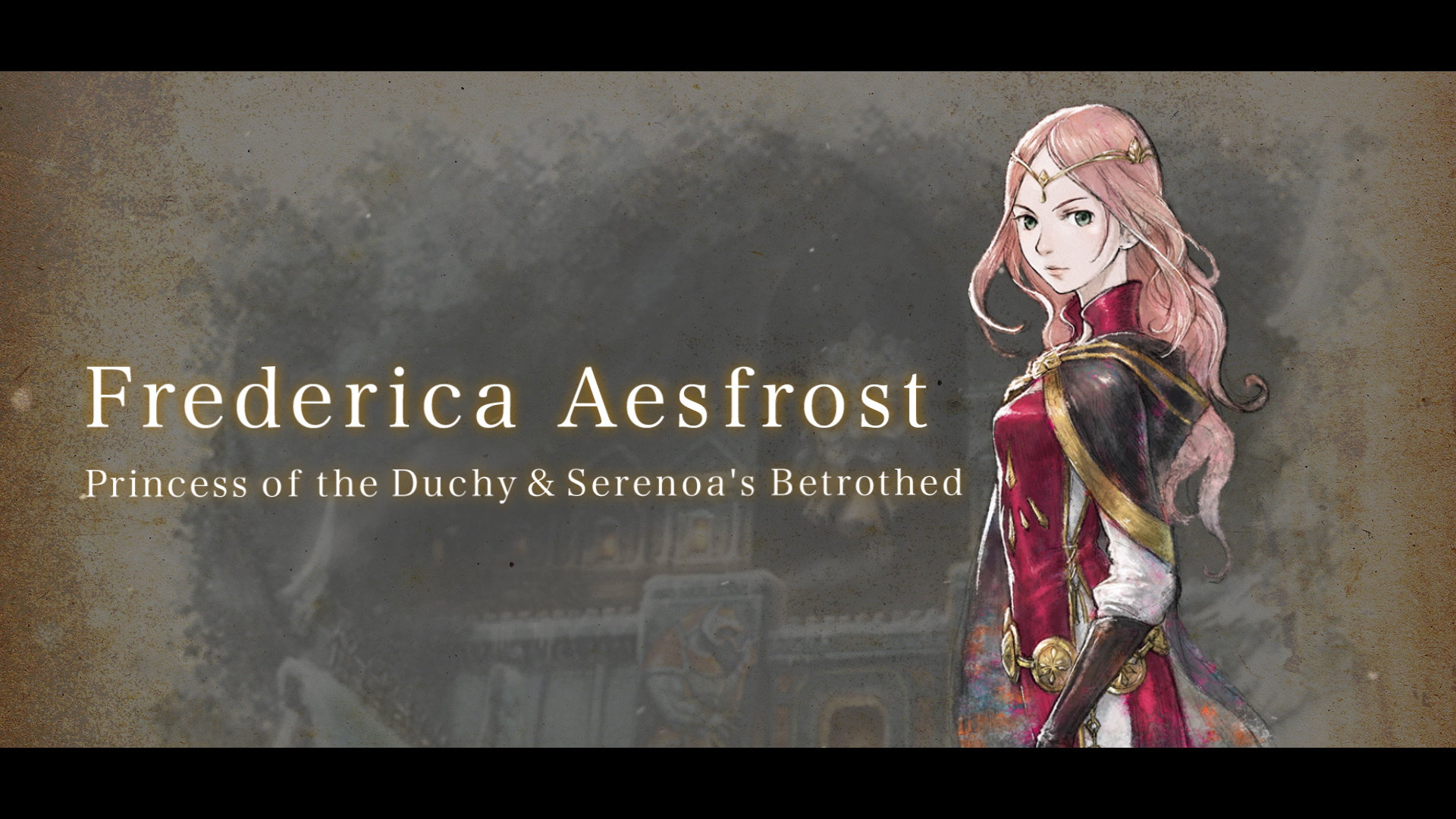 Screenshot From Triangle Strategy Introducing Princess Frederica Aesfrost