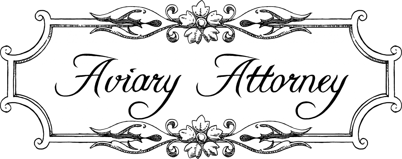 Aviary Attorney Logo Black and White