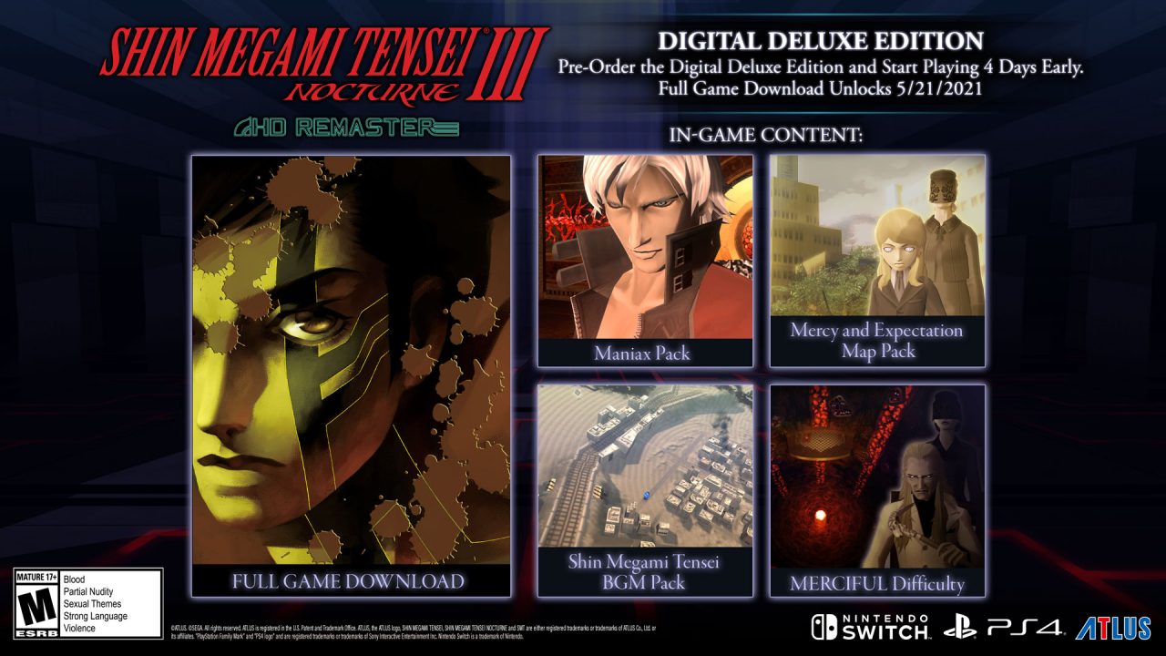 Shin Megami Tensei III Nocturne HD Remaster Cover Art US Digital Deluxe Edition