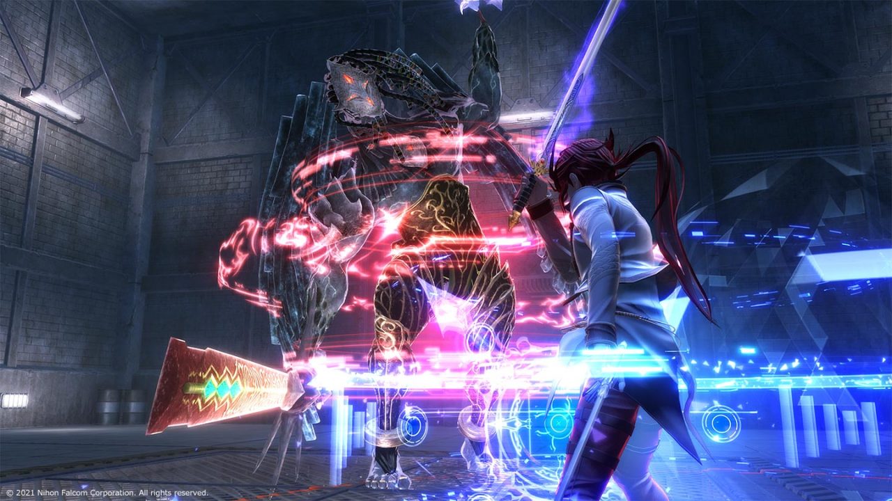 The Legend of Heroes: Kuro No Kiseki Character Fighting a Monster with a glowing sword.