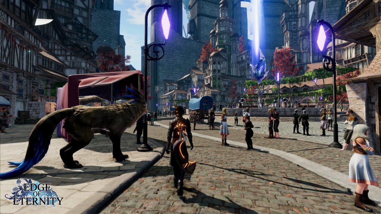 A cityscape screenshot in Edge of Eternity.