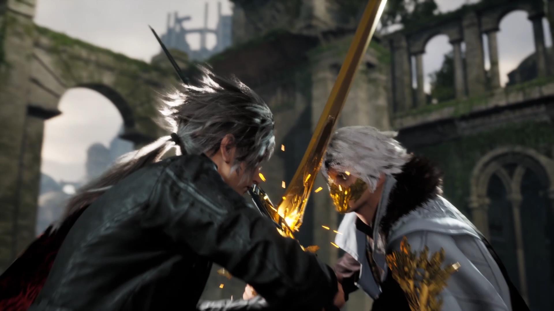 Screenshot From Lost Soul Aside featuring two rivals fighting