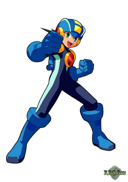 Mega Man Battle Network 3 White Blue Artwork 002
