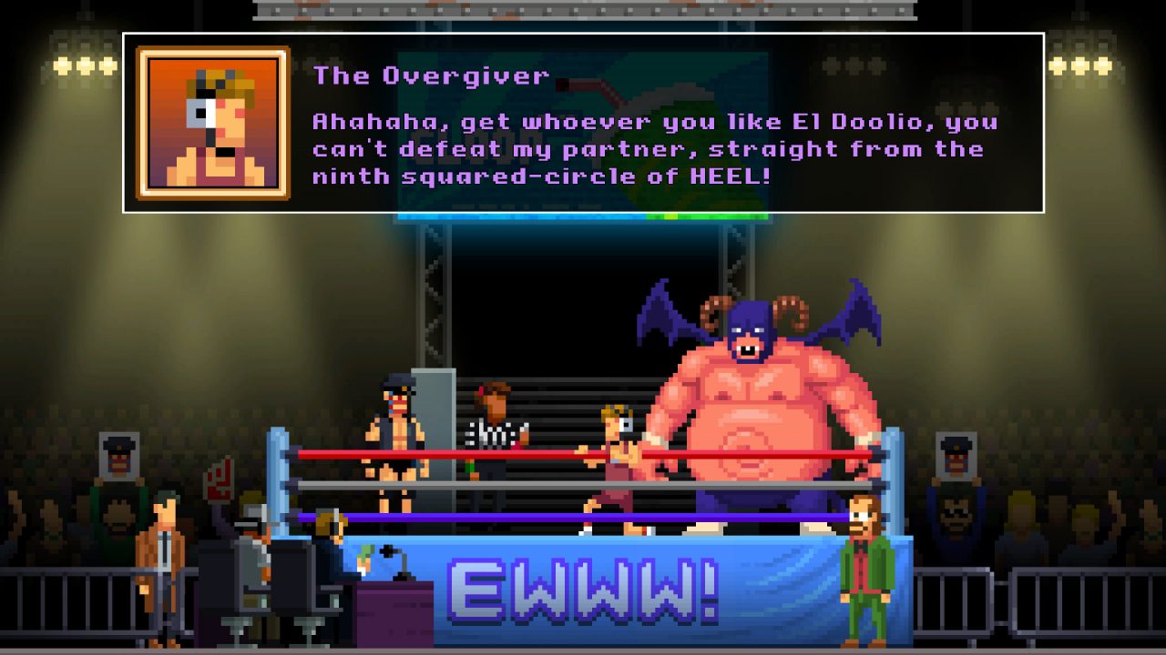 El Doolio can get whoever he likes, but he can't defeat The Overgiver's partner, in The Darkside Detective: A Fumble in the Dark.