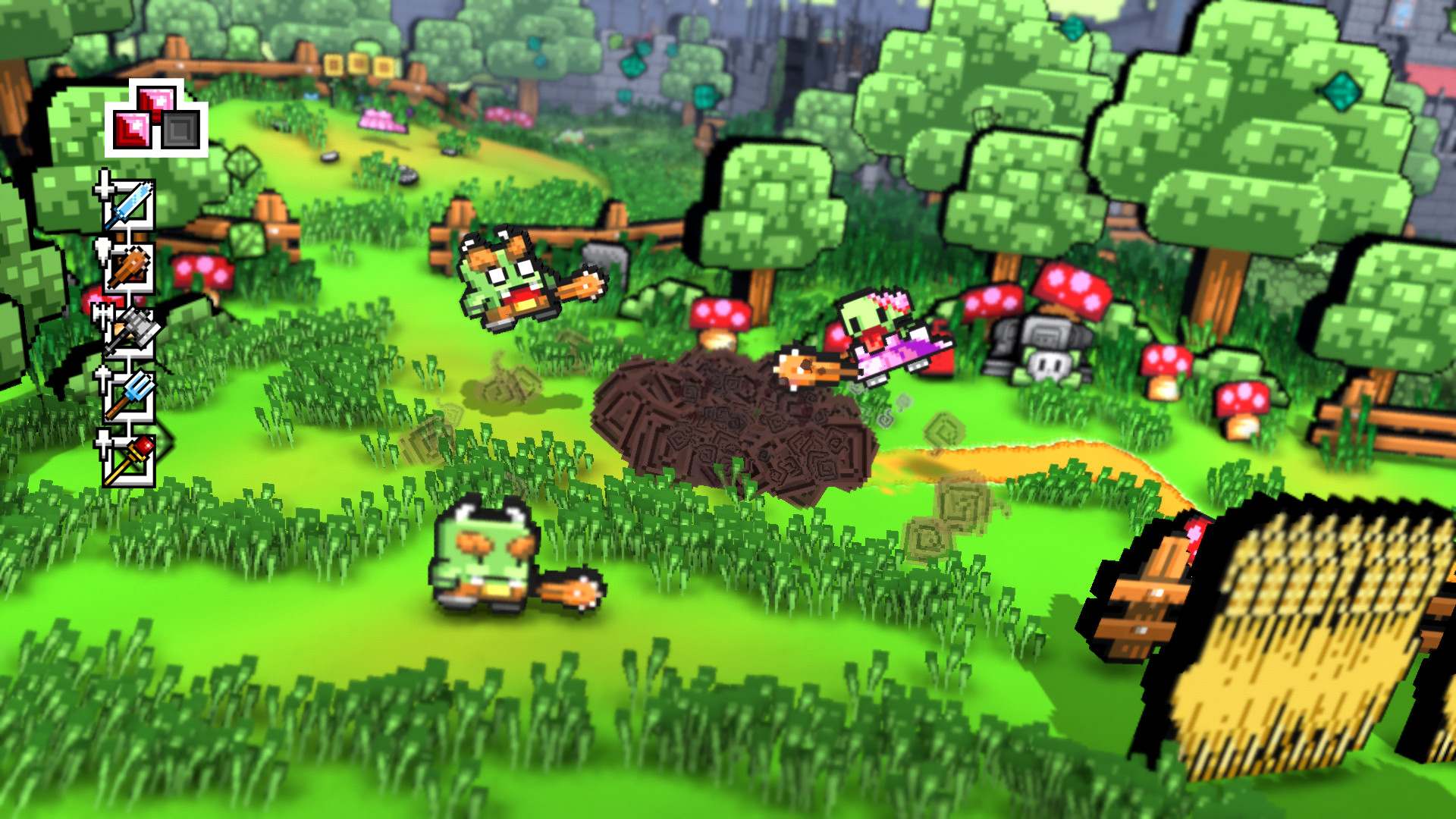 A look at the action-packed yet serene forest in Skellboy Refractured.
