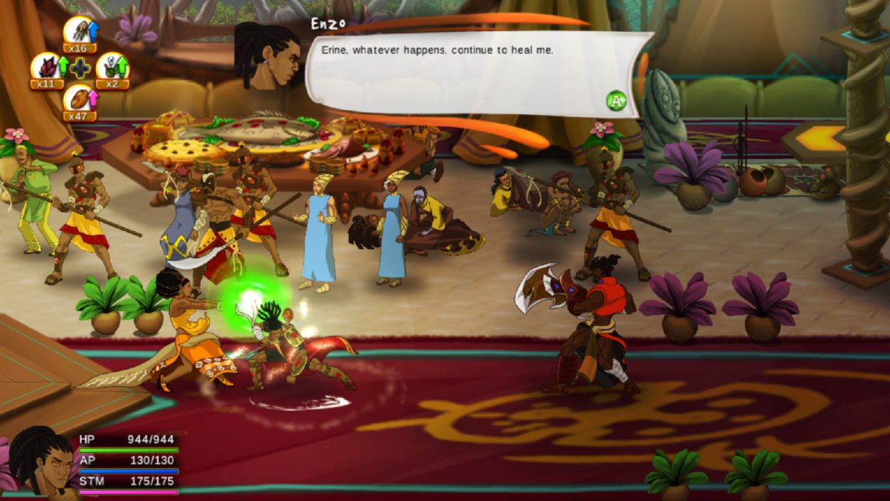 A battle screenshot from Aurion: Legacy of the Kori-Odan.