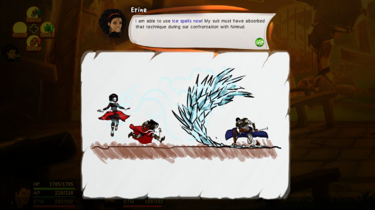 A tutorial screenshot from Aurion: Legacy of the Kori-Odan.