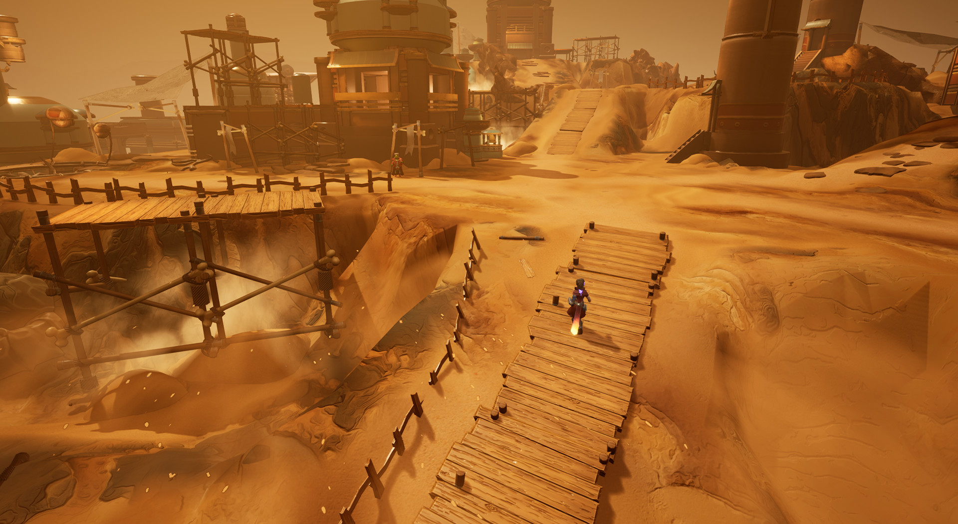 A sand-bitten desert in Batora: Lost Haven.