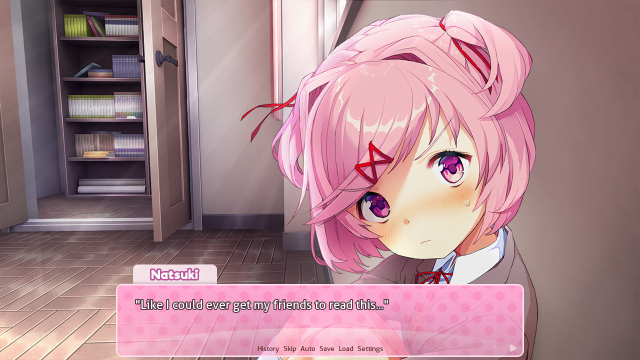 An inquiry among many in Doki Doki Literature Club Plus.