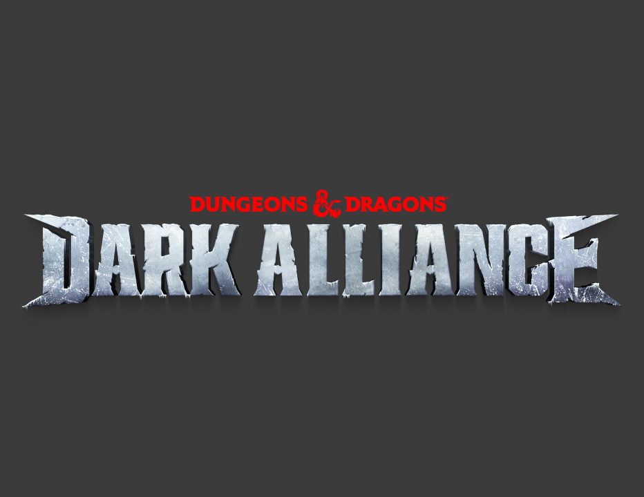 Dungeons Dragons Dark Alliance Logo Horizontal on Gray