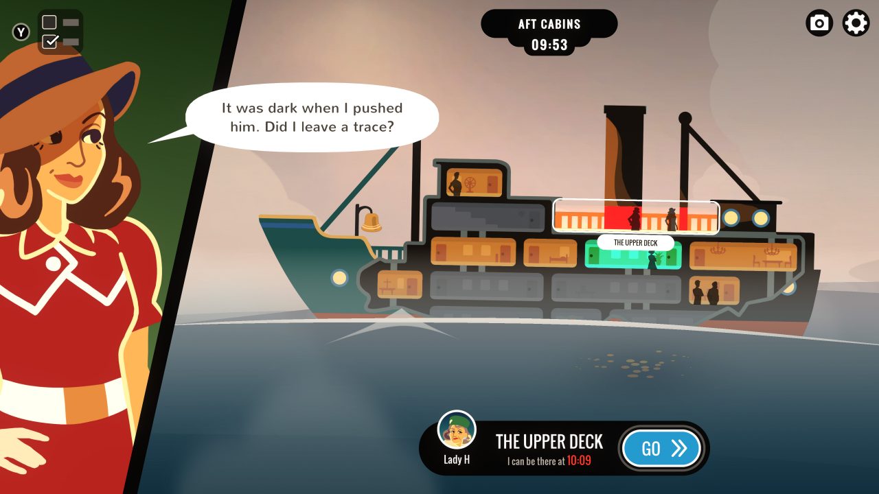 Side view of the entire ship showing each of the different rooms