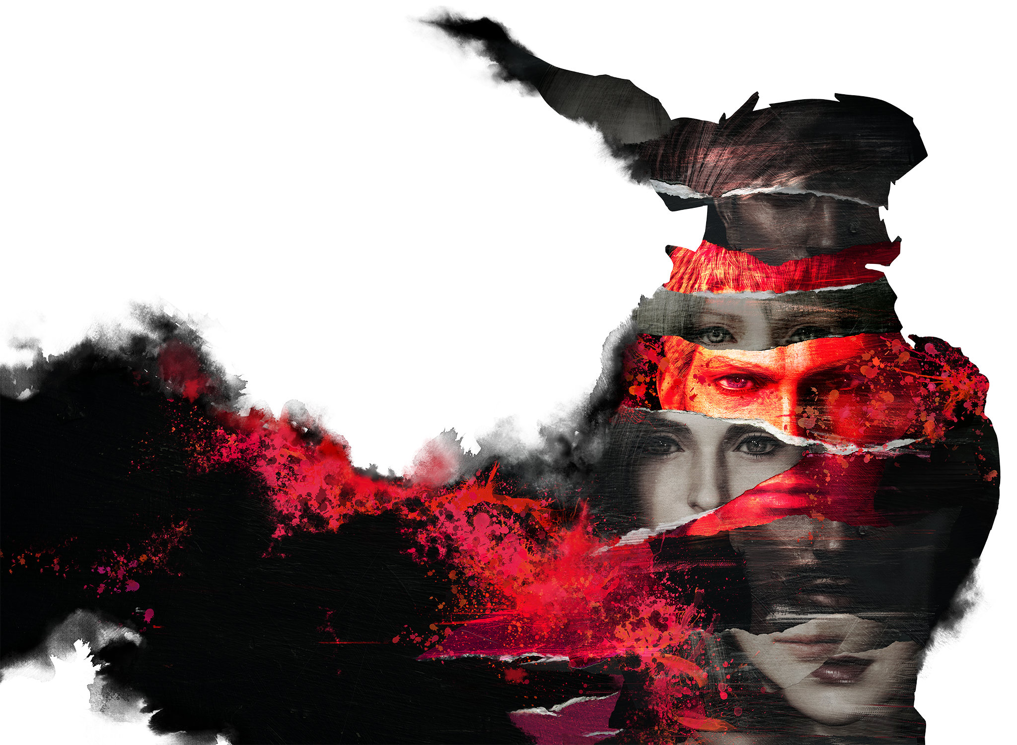 Stranger of Paradise Final Fantasy Origin of the eyes of the main cast revealed in the shadow of a caped knight.